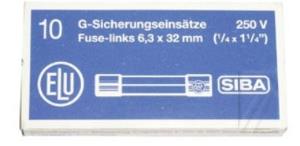 boite de 10 fusibles verre taille 6X32mm Rapide F-3,15A