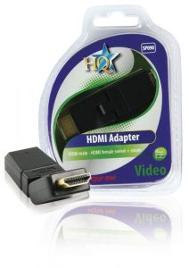 Coupleur HDMI Male/Femelle articulé pour faire un coude, fiches dorées