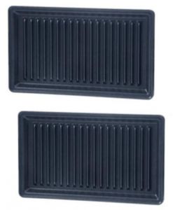 lot de 2 plaques grill-panini + un livre de recette pour gaufrier snack