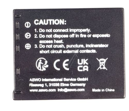 Accu 3,7V-1000Mah Li-Ion pour appareil photo panasonic DMCTZ2EG - vue complémentaire 2