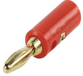 Fiche banane mâle rouge dorée  à vis - vue complémentaire 1