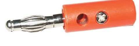 Fiche banane mâle rouge dorée  à vis - vue complémentaire 2
